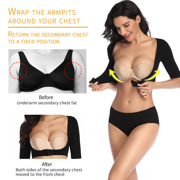 Women Invisible Arm Slimming Shaper Slimmer Chest Corrective Lifting Underwear plus size Shapewear Weight Loss Tops | Vimost Shop.