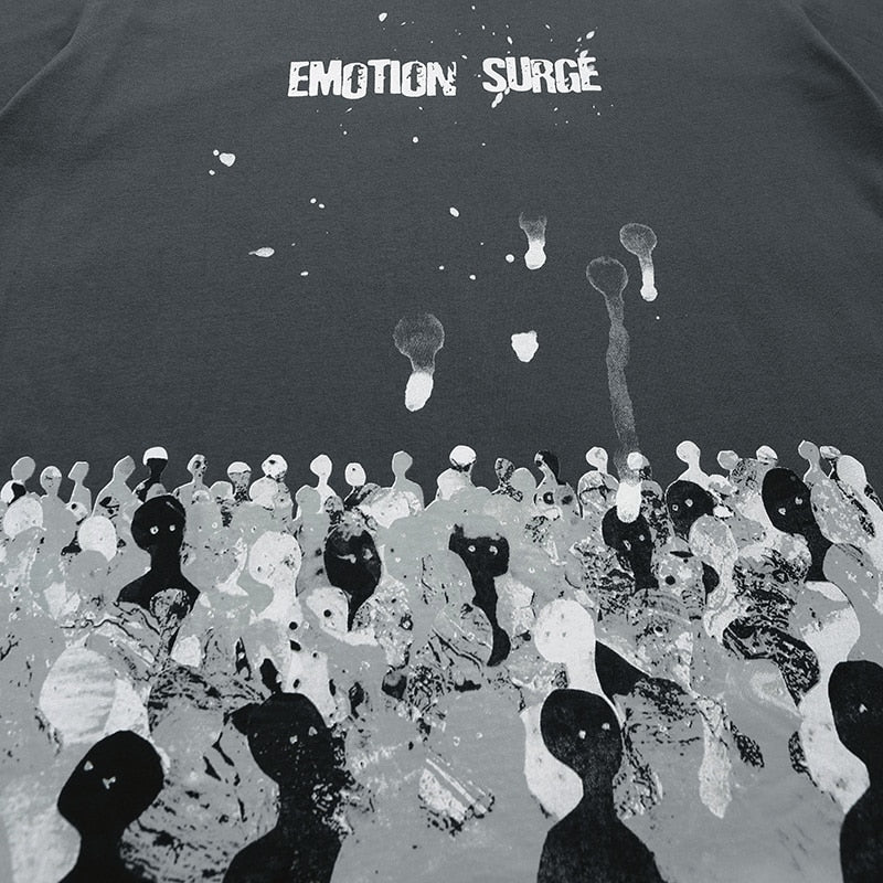 Mens Hip Hop T Shirt Streetwear Emotion Surge Printed Tshirt Short Sleeve Summer Harajuku T-Shirt Cotton Tops Tees Loose | Vimost Shop.