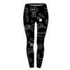 Womens Fashion Elasticity Yes and No Printed Slim Fit Legging Workout Trousers Casual Pants Leggings | Vimost Shop.