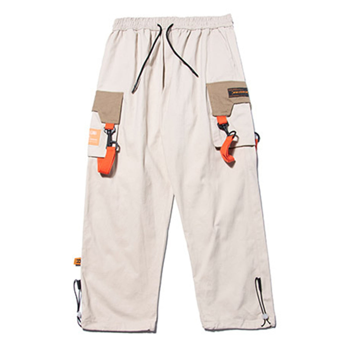 Hip Hop Color Block Pockets Male Harem Cargo Pants Streetwear Harajuku Casual Drawstring Joggers Mens Trousers | Vimost Shop.