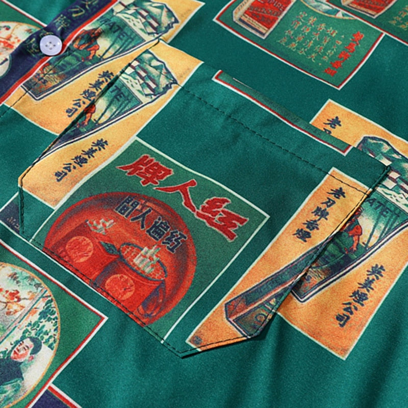 Men Hip Hop Shirt Streetwear Cigarette Retro Style | Vimost Shop.