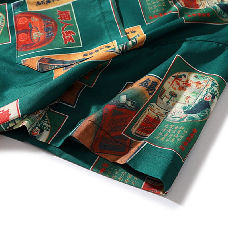 Men Hip Hop Shirt Streetwear Cigarette Retro Style | Vimost Shop.