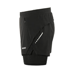 Men Running Shorts 2 in 1 Sports Shorts Quick Dry Active Training Exercise Jogging Gym Shorts With Zipper Pockets