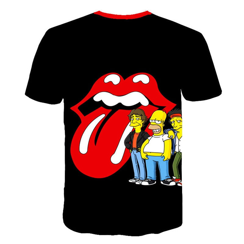 Happy family Funny Homer Simpson And his Son Wife 3D Printed Shorts Sleeve T-shirt | Vimost Shop.