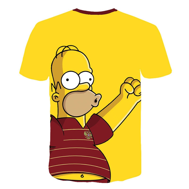 Happy family Funny Homer Simpson And his Son Wife 3D Printed Shorts Sleeve T-shirt | Vimost Shop.