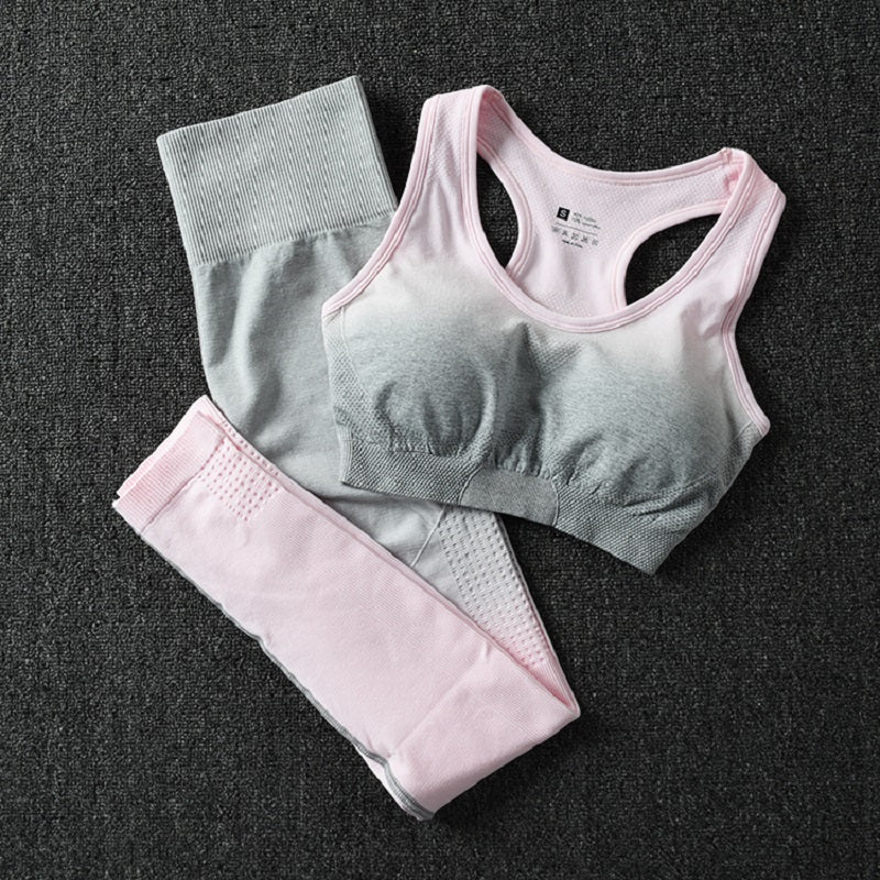 women gym clothes sports bra and leggings gym sportswear | Vimost Shop.