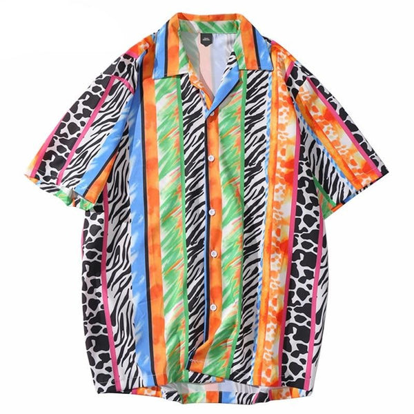 2020 Hip Hop Shirt Streetwear Men Hawaiian Shirt Animal Skin Print Harajuku Beach Shirt Summer Aloha Shirts Short Sleeve Tops | Vimost Shop.