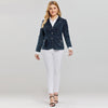 Women's Plus Size Casual Fashion Busine Denim Suit Premium Stretch Knitted Denim Slim Fit Denim Jacket