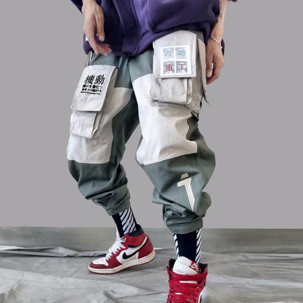 Patchwork Pockets Cargo Pants Men Harajuku Hip Hop Sweatpant Male Joggers Track Trousers Streetwear Techwear | Vimost Shop.