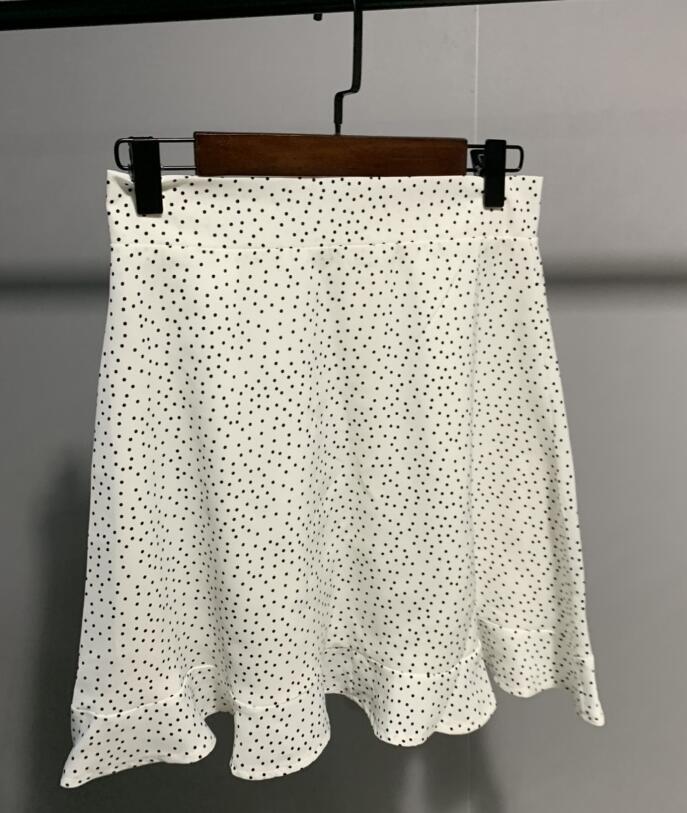 Women Dots Mini Skirt Green White Saia High Waistline Faldas sexy Skirts Summer | Vimost Shop.