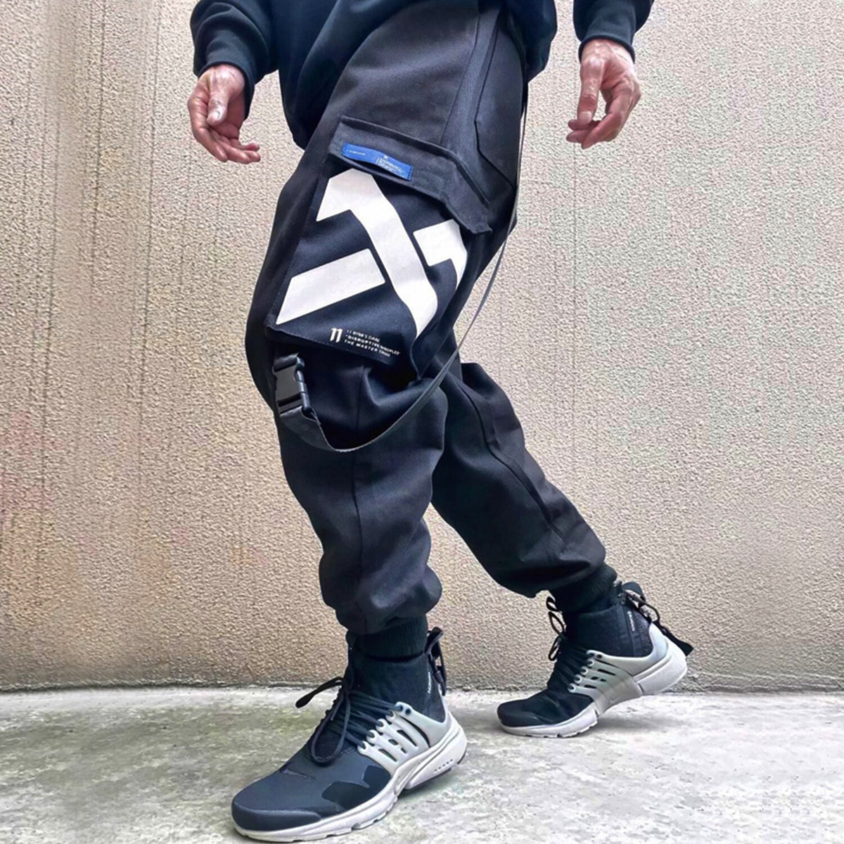 Multi Pockets Printed Cargo Pants Men Harajuku Hip Hop Casual Ribbons Trousers Streetwear Joggers Sweatpants | Vimost Shop.