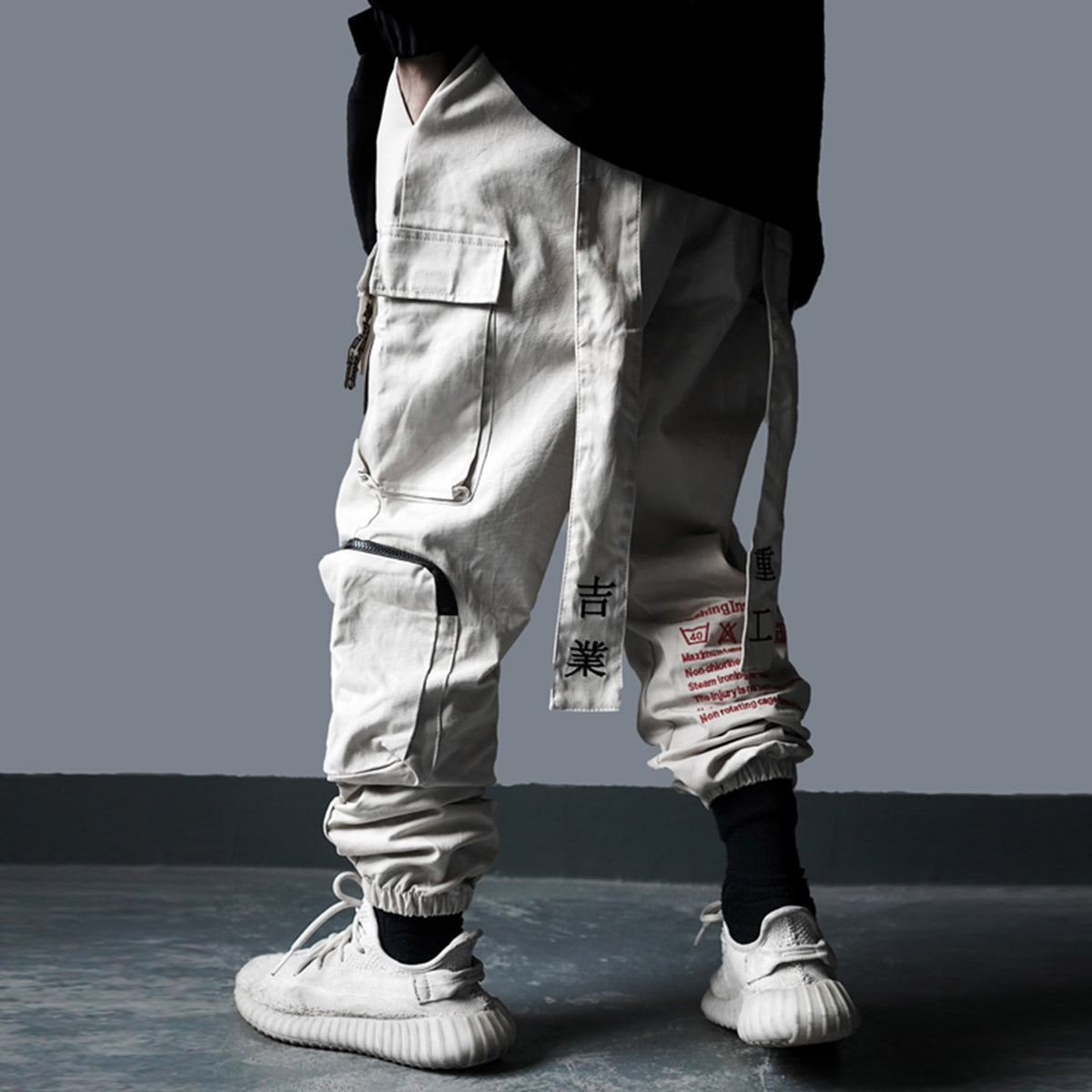 Multi Pockets Hip Hop Harem Cargo Pants Men Harajuku Casual Streetwear Sweatpants Joggers Elastic Waist Trousers | Vimost Shop.