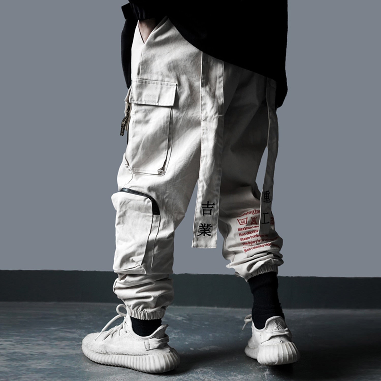 Multi Pockets Hip Hop Harem Cargo Pants Men Harajuku Casual Streetwear Sweatpants Joggers Elastic Waist Trousers | Vimost Shop.