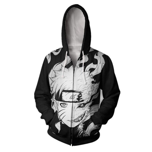 Naruto Hoodies Zipper Sweatshirt 3D Hoody Cool Anime Hooded Sweatwear Out Jackets Men Women Casual Coats Streetwear Jackets | Vimost Shop.