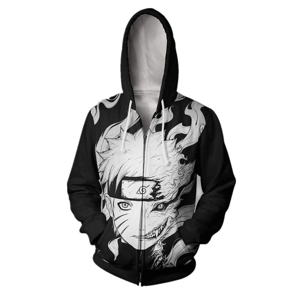 Naruto Hoodies Zipper Sweatshirt 3D Hoody Cool Anime Hooded Sweatwear Out Jackets Men Women Casual Coats Streetwear Jackets | Vimost Shop.