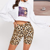 Multicolor Casual Highstreet Leopard Print Skinny Short Legging Summer | Vimost Shop.