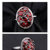925 Sterling Silver Cocktail Ring Natural Red Garnet Gemstone Engagement Rings For Women Fine Jewelry | Vimost Shop.