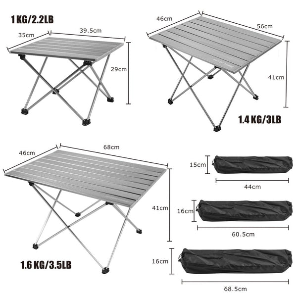 Portable Table Folding Camping table Desk Foldable Hiking Traveling Outdoor Garden Picnic table Al Alloy Ultra-light | Vimost Shop.