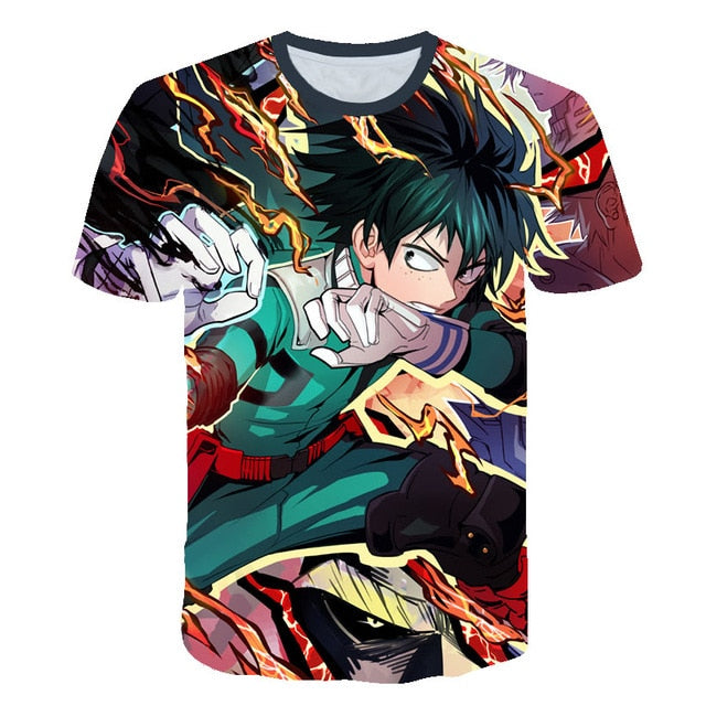 Summer High-Quality Unisex Boku No Hero T Shirt My Hero Academia Tees T-Shirt Tshirt Harajuku Yoh Asakura Midoriya Izuku T-shirt | Vimost Shop.