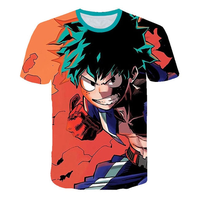 Summer High-Quality Unisex Boku No Hero T Shirt My Hero Academia Tees T-Shirt Tshirt Harajuku Yoh Asakura Midoriya Izuku T-shirt | Vimost Shop.
