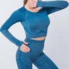 Yoga Set Seamless Ensemble Sexy Thumb Hole Sport Suit Women | Vimost Shop.