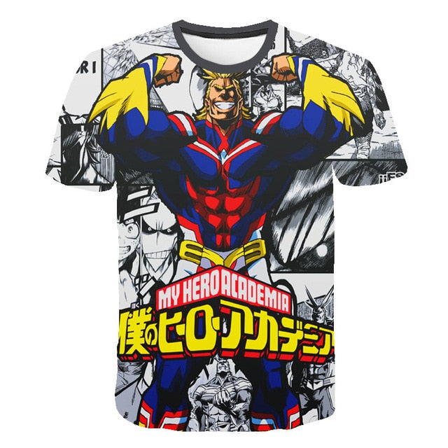 My Hero Academia in men's T-Shirt All Might 3D Printing tshirts Cosplay NUOVO Anime Short Sleeve Casual Top | Vimost Shop.