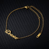 stainless steel anklet Personalized name ankle bracelet custom anklet bracelet | Vimost Shop.