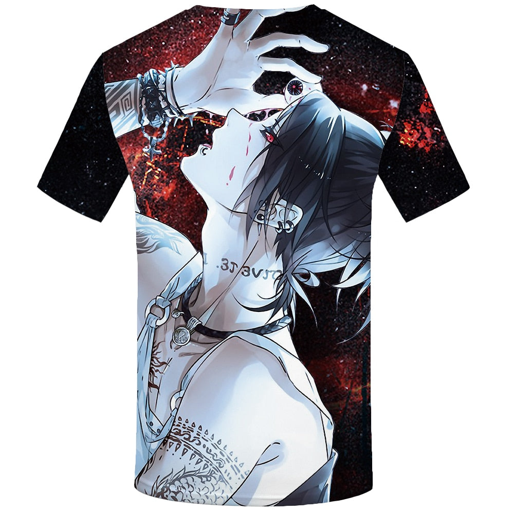 Tokyo Ghoul T-shirt Men Ken Kaneki T-shirts 3d Graffiti Tshirt Printed Japan Tshirts Casual Blood Anime Clothes | Vimost Shop.
