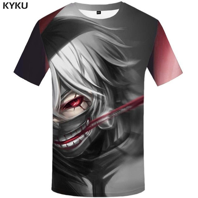 Tokyo Ghoul T-shirt Men Ken Kaneki T-shirts 3d Graffiti Tshirt Printed Japan Tshirts Casual Blood Anime Clothes | Vimost Shop.
