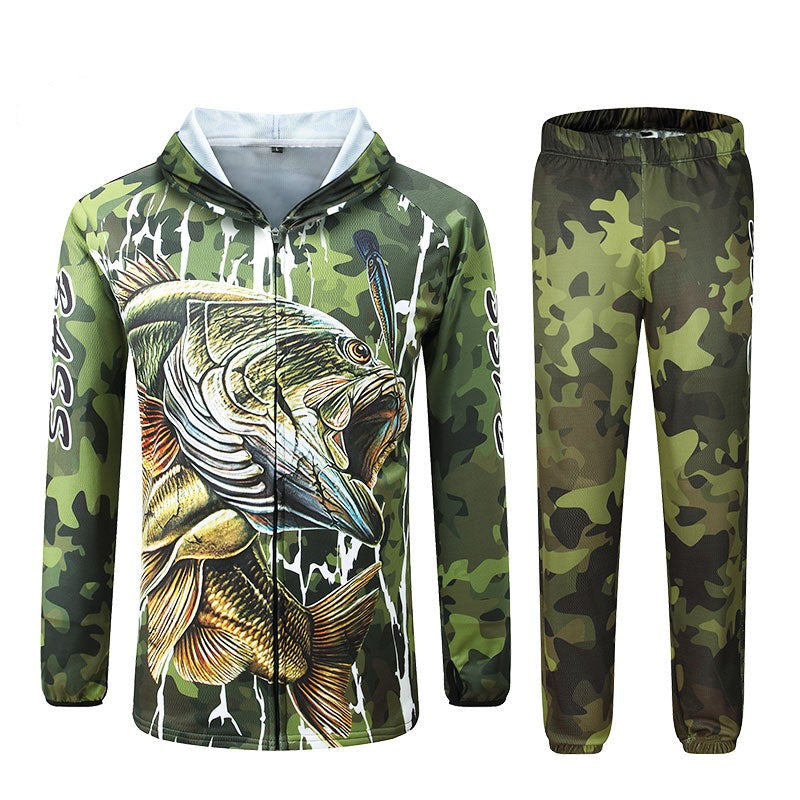 Fishing t Shirts Anti UV Sun Protection Long Sleeve mens Camouflage Fishing Jacket Set Shirt Clothing Clothes Big | Vimost Shop.