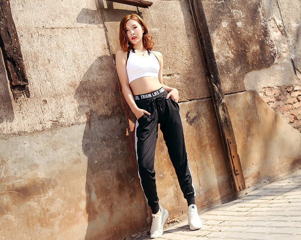 Spring Style Large Size Running Pants Soft Loose Women's  Yoga Fitness Pants Casual Athletic Sweatpants Side Strips | Vimost Shop.