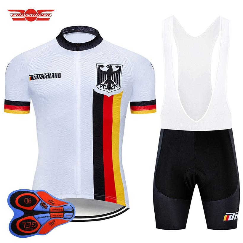 Pro Team Germany Cycling Clothing 9D Set MTB Uniform Bicycle Clothes Quick Dry Bike Jersey Mens Short Maillot Culotte | Vimost Shop.