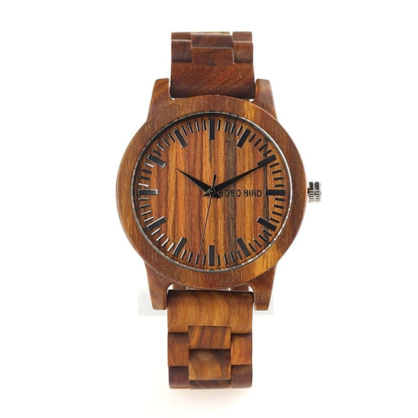 Men Wooden Watch Quartz Wristwatch Top Brand Timepieces Gift Box relogio masculino Accept Drop Shipping | Vimost Shop.