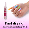 40pcs Fast Drying Nail Glue for False Nails Glitter Acrylic Decoration with Brush False Nail Tips Design Faux Ongle Nail | Vimost Shop.