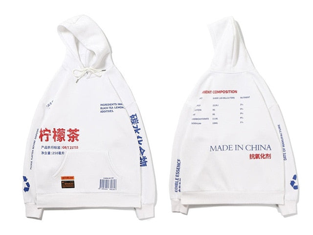 Men Hoodies Pullover fashion Streetwear LemonTea Print Deisgn Sweatshirt Hip Hop Autumn Winter Fleece Hoodie | Vimost Shop.