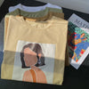 Women t-shirts character printing tops tees harajuku summer tops short sleeve | Vimost Shop.