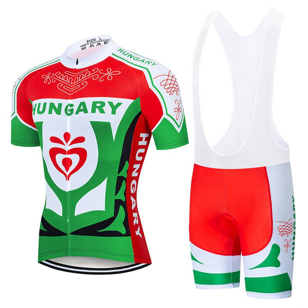 Team Hungary Cycling Clothing Set MTB Jersey Bicycle Clothes Ropa Ciclismo Quick Dry Bike Wear Mens Short Maillot Culotte | Vimost Shop.