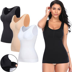 Tank Tops for Women with Built in Bra Shelf Bra Casual Wide Strap Basic Camisole Sleeveless Top Shaper with Removable Bra | Vimost Shop.