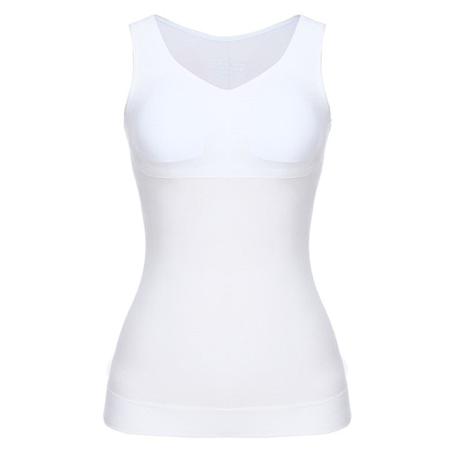 Tank Tops for Women with Built in Bra Shelf Bra Casual Wide Strap Basic Camisole Sleeveless Top Shaper with Removable Bra | Vimost Shop.