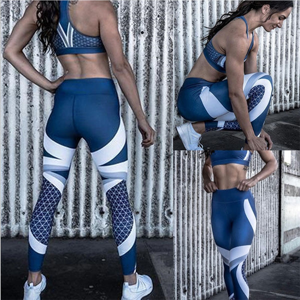 Women Casual Blue Leggings Skinny Elastic Force Sporting Fashion Polyester Fitness Leggings | Vimost Shop.