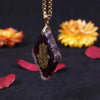 Natural garnet Orgonite pendant Hand Of Fatifa energy necklace healing jewelry for women | Vimost Shop.