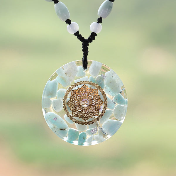 Pendant Energy Amazonite Reiki Necklace Yoga Healing  Jewelry For Woman Adjustable Necklace | Vimost Shop.