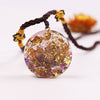 Amethystine Orgone Pendant Lotus Energy Orgonite  Necklace Pink Crystal Healing Resin Jewelry Dropshipping | Vimost Shop.