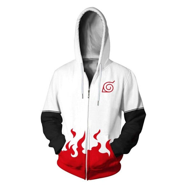 Anime Naruto Hoodie 4th 7th Hokage Uzumaki Naruto Uchiha Sasuke Hatake Kakashi Ootutuki Zipper Coat Tops Thin Hoodies Sweatshirt | Vimost Shop.