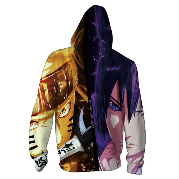 Anime Naruto Hoodie 4th 7th Hokage Uzumaki Naruto Uchiha Sasuke Hatake Kakashi Ootutuki Zipper Coat Tops Thin Hoodies Sweatshirt | Vimost Shop.