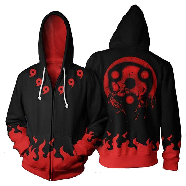 Anime Naruto Hoodie 4th 7th Hokage Uzumaki Naruto Uchiha Sasuke Hatake Kakashi Ootutuki Zipper Coat Tops Thin Hoodies Sweatshirt | Vimost Shop.