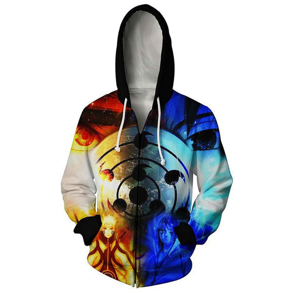 Anime Naruto Hoodie 4th 7th Hokage Uzumaki Naruto Uchiha Sasuke Hatake Kakashi Ootutuki Zipper Coat Tops Thin Hoodies Sweatshirt | Vimost Shop.