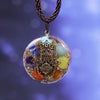 Orgonite Pendant  7 Chakra Necklace Reiki Energy Pendant  Hand Of Fatifa Yoga Meditation Jewelry Resin Necklace | Vimost Shop.