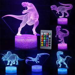 3D LED Night Light Lamp Dinosaur Series 16Color 3D Night light  Remote Control Table Lamps Toys Gift For kid Home Decoration