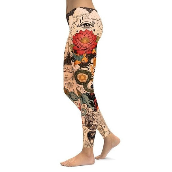 Printed Leggings Women Plus Size S-5XL Workout Legging Spandex High Waist Leggins | Vimost Shop.